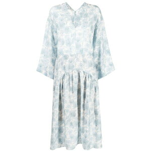 ���B���X ���f�B�[�X �����s�[�X �g�b�v�X Dahlia floral-print v-neck dress Blue
