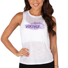 コンセプトスポーツ レディース Tシャツ トップス Minnesota Vikings Concepts Sport Women's Infuse Lightweight Slub Knit Tank Top White