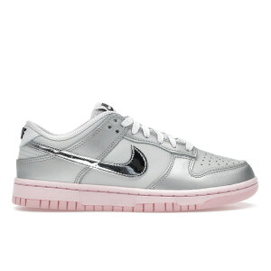 Nike �i�C�L ���f�B�[�X �X�j�[�J�[ �yNike Dunk Low LX Metallic Silver Pink Foam (Women's)�z �T�C�Y US_7(24.0cm) Photon Dust/Metallic Silver-Pink Foam-Medium Soft Pink