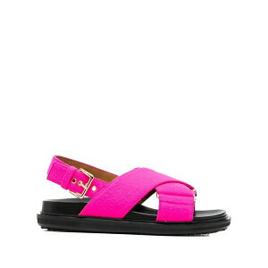 �}���j ���f�B�[�X �T���_�� �V���[�Y Crossover-strap leather sandals Pink