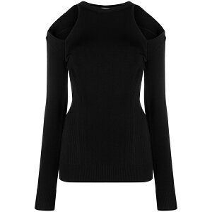 �G�[�[�b�g �t�@�N�g���[ ���f�B�[�X �j�b�g&�Z�[�^�[ �A�E�^�[ Cut-out detail jumper Black