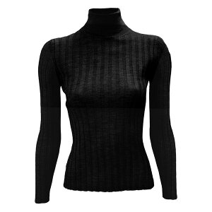 �� ���[�Y ���f�B�[�X �j�b�g&�Z�[�^�[ �A�E�^�[ Turtleneck ribbed sweater Black