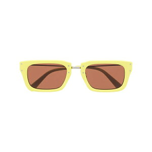 �W���N�G���X ���f�B�[�X �T���O���X���A�C�E�F�A �A�N�Z�T���[ Square-frame tinted sunglasses Yellow