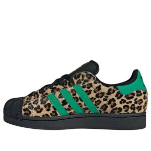 adidas �A�f�B�_�X ���f�B�[�X �X�j�[�J�[ �y(WMNS) adidas Superstar II 'Black Green Leopard' JP8165�z �T�C�Y US_9.5(26.5cm)