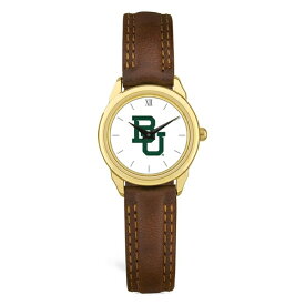 ジャーディン レディース 腕時計 アクセサリー Baylor Bears Women's Medallion Leather Watch Gold/Brown