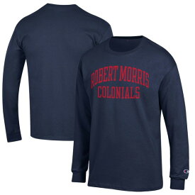 チャンピオン メンズ Tシャツ トップス Robert Morris Colonials Champion Jersey Long Sleeve TShirt Navy