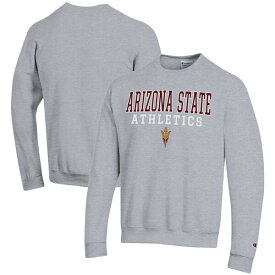 チャンピオン メンズ パーカー・スウェットシャツ アウター Arizona State Sun Devils Champion Athletics Logo Stack Pullover Sweatshirt Gray