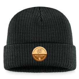 トップ・オブ・ザ・ワールド メンズ 帽子 アクセサリー Wisconsin Badgers Top of the World Elijah Cuffed Knit Hat Black