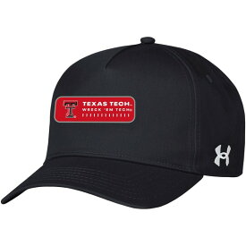 アンダーアーマー メンズ 帽子 アクセサリー Texas Tech Red Raiders Under Armour 2023 Sideline Adjustable Hat Black