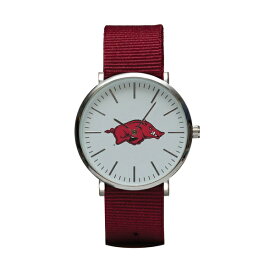 ジャーディン メンズ 腕時計 アクセサリー Arkansas Razorbacks Stitch Nylon Strap Watch Maroon