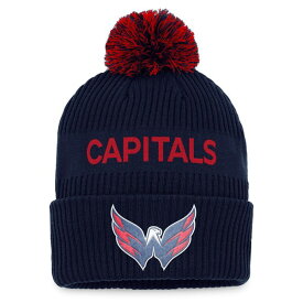 ファナティクス メンズ 帽子 アクセサリー Washington Capitals Fanatics 2022 NHL Draft Authentic Pro Cuffed Knit Hat with Pom Navy/Red