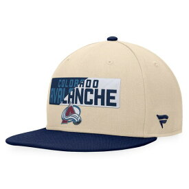 ファナティクス メンズ 帽子 アクセサリー Colorado Avalanche Fanatics Goalaso Snapback Hat Cream/Navy