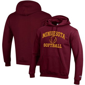 チャンピオン メンズ パーカー・スウェットシャツ アウター Minnesota Golden Gophers Champion Softball Icon Pullover Hoodie Maroon