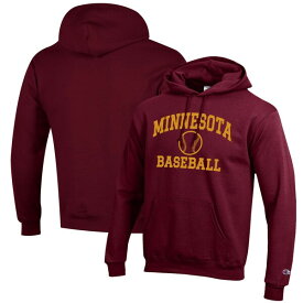 チャンピオン メンズ パーカー・スウェットシャツ アウター Minnesota Golden Gophers Champion Baseball Icon Pullover Hoodie Maroon