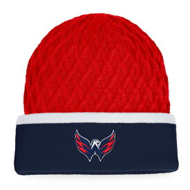 ファナティクス メンズ 帽子 アクセサリー Washington Capitals Fanatics Iconic Striped Cuffed Knit Hat Red/Navy