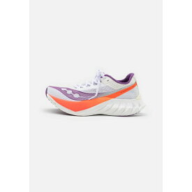 サッカニー レディース フィットネス スポーツ ENDORPHIN PRO 4 - Competition running shoes - white/violet