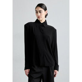 ノーマカマリ レディース シャツ トップス SHOULDER PADS - Button-down blouse - black