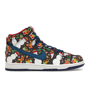 Nike �i�C�L �����Y �X�j�[�J�[ �yNike SB Dunk High Concepts Ugly Christmas Sweater (2017)�z �T�C�Y US_8(26.0cm) Blue Ribbon/Blue Ribbon-Atom Red