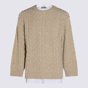 XL[m Y jbg&Z[^[ AE^[ Beige Wool Knitwear White