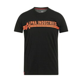 【送料無料】 アルファインダストリーズ メンズ Tシャツ トップス T-shirts Black