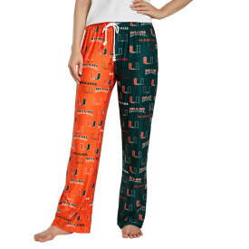 コンセプトスポーツ レディース カジュアルパンツ ボトムス Miami Hurricanes Concepts Sport Women's Breakthrough Split Design Knit Sleep Pants Green/Orange