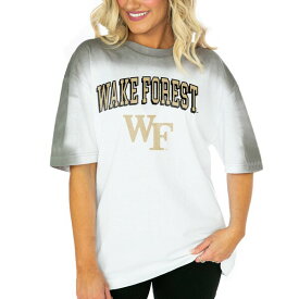 ゲームデイ レディース Tシャツ トップス Wake Forest Demon Deacons Gameday Couture Women's Interception Oversized TShirt White