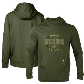 レベルウェア メンズ パーカー・スウェットシャツ アウター Dallas Stars Levelwear Thrive TriBlend Pullover Hoodie Olive