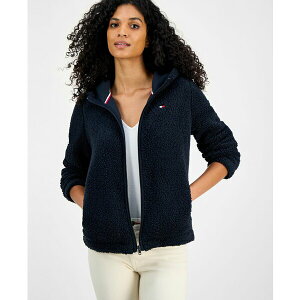 g~[ qtBK[ fB[X WPbgu] AE^[ Women's Zip-Front Long-Sleeve Sherpa Jacket Sky Captain