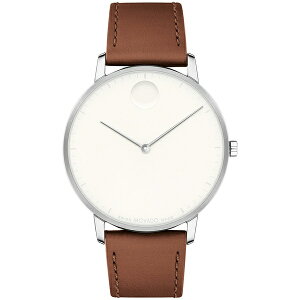 oh fB[X rv ANZT[ Unisex Face Swiss Quartz Cognac Leather Watch, 41mm Brown