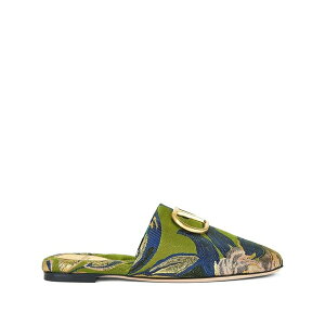 ���@�����e�B�m �K�����@�[�j ���f�B�[�X �T���_�� �V���[�Y Vlogo floral mules Green
