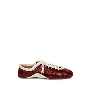 �h���X�E���@���E�m�b�e�� ���f�B�[�X �X�j�[�J�[ �V���[�Y Leren leather ballerina sneakers Red