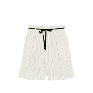 �o���i ���f�B�[�X �J�W���A���p���c �{�g���X Striped-pattern tailored shorts Neutrals