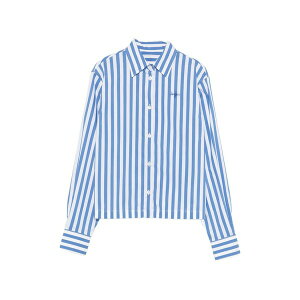 ���]�����r�b�V�� ���f�B�[�X �V���c �g�b�v�X Striped-pattern shirt Blue