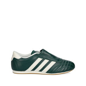 �A�f�B�_�X ���f�B�[�X �X�j�[�J�[ �V���[�Y Taekwondo three-stripe slip-on sneakers Green