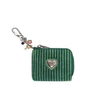 �}�[�W �V���[�E�b�h ���f�B�[�X ���z �A�N�Z�T���[ Stripe-print heart-plaque coin purse Green
