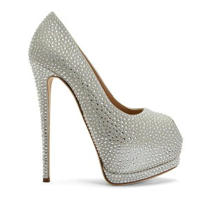 �W���[�b�y�U�m�b�e�B ���f�B�[�X �p���v�X �V���[�Y Sharon 140mm rhinestone-embellished pumps Grey