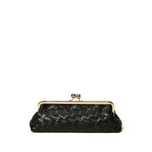 �c�C���Z�b�g ���f�B�[�X �N���b�`�o�b�O �o�b�O Braided-pattern clutch bag Black