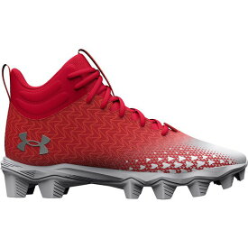 アンダーアーマー メンズ サッカー スポーツ Under Armour Men's' Spotlight Franchise 3 Mid RM Football Cleats Red/White