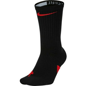ナイキ メンズ 靴下 アンダーウェア Nike Elite Basketball Crew Socks Black/University Red
