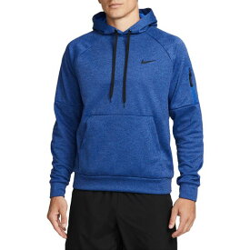 ナイキ メンズ パーカー・スウェットシャツ アウター Nike Men's Therma-FIT Pullover Hoodie Blue Void