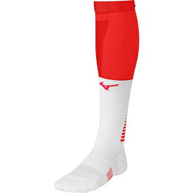 ミズノ メンズ 靴下 アンダーウェア Mizuno Adult Diamond Elite Over-the-Calf Baseball Socks Red/White