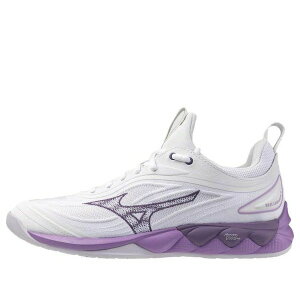 Mizuno �~�Y�m ���f�B�[�X �X�j�[�J�[ �y(WMNS) Mizuno WAVE LUMINOUS 3 'White Purple' V1GC242035�z �T�C�Y US_6.5(23.5cm)