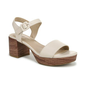 ライフストライド レディース サンダル シューズ Women's Rhythmn Platform Block Heel Sandals Creme Beige Faux Leather