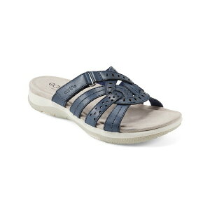 A[X fB[X T_ V[Y Women's Sassoni Slip-On Strappy Casual Sandals Navy Leather