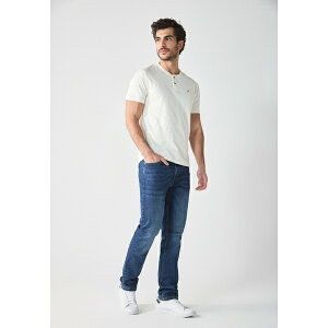 �s�A ���� �����Y T�V���c �g�b�v�X SLUB HENLEY 2 PACK - Basic T-shirt - egret/dark olive