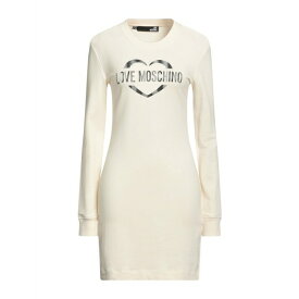 【送料無料】 ラブ モスキーノ レディース ワンピース トップス Mini dresses Cream