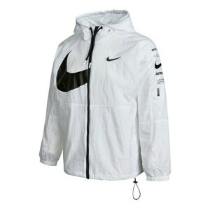 Nike iCL Y Xj[J[ yNike Men's Swoosh Logo Printed Wind Proof Jacket White DJ8038-100z TCY US_M_S