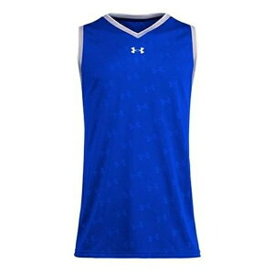Under Armour A_[A[}[ Y Xj[J[ yUnder Armour Logo Basketball Jersey 'Blue White' 21500102-400z TCY US_M_M