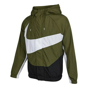 Nike iCL Y Xj[J[ yMen's Nike Sportswear Swoosh Large Logo Printing Hooded Woven Jacket Autumn Olive Green DD5968-326z TCY US_M_XL