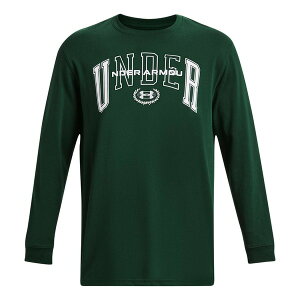 Under Armour A_[A[}[ Y Xj[J[ yUnder Armour Crest Heavyweight Long Sleeve T-shirt 'Green' 1379576-322z TCY US_M_S